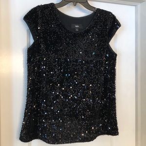 Black Sequin Top